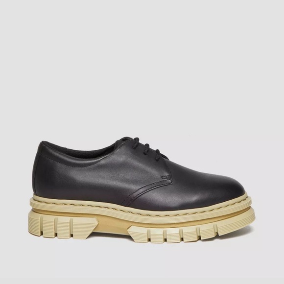 Dr. Martens Rikard Contrast Sole Leather Platform Oxfords - Picture 2 of 12